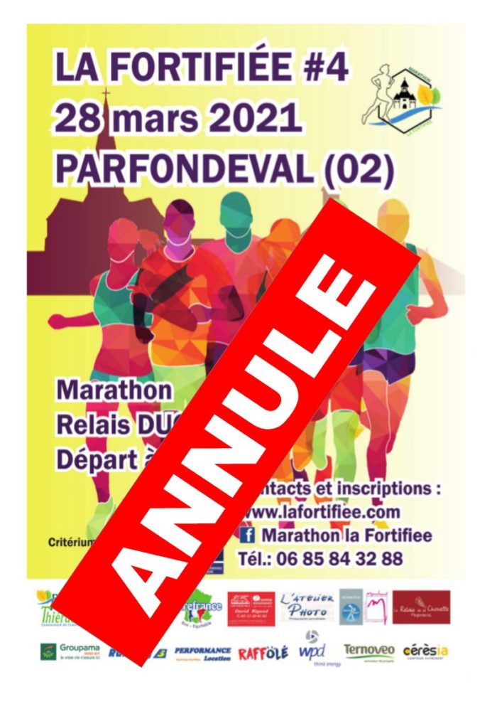 Affiche marathon la fortifiée Annulation