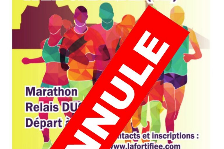 Affiche marathon la fortifiée Annulation